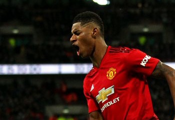 Marcus Rashford menjadi bintang lapangan saat Manchester United kalahkan Tottenham Hotspur 1-0 di Stadion Wembley, Minggu 13 Januari 2019. (Foto: Twitter/@ManUtd)