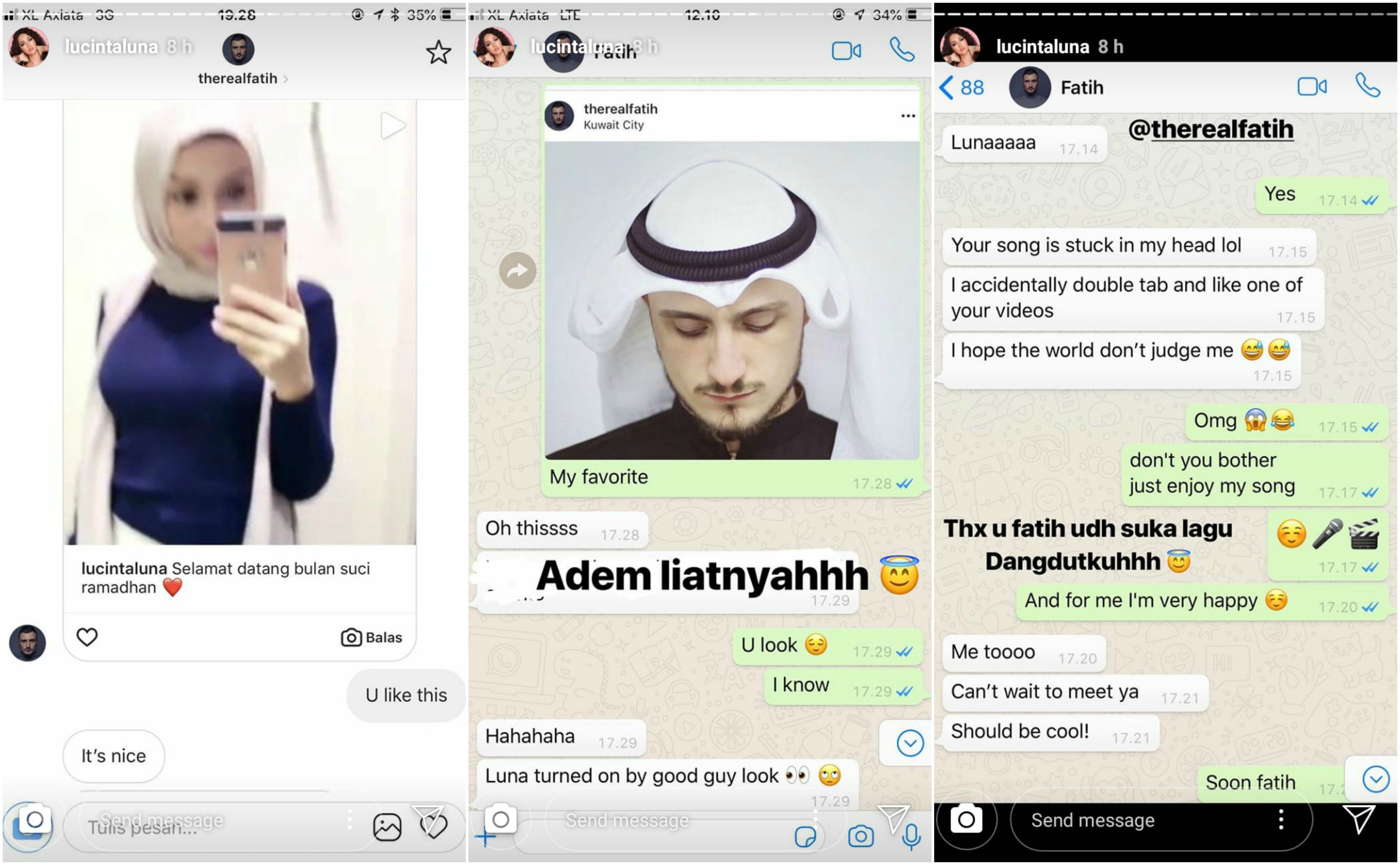 Lucinta Luna dan Fatih seolah sudah sangat dekat sehingga mereka janjian ketemuan