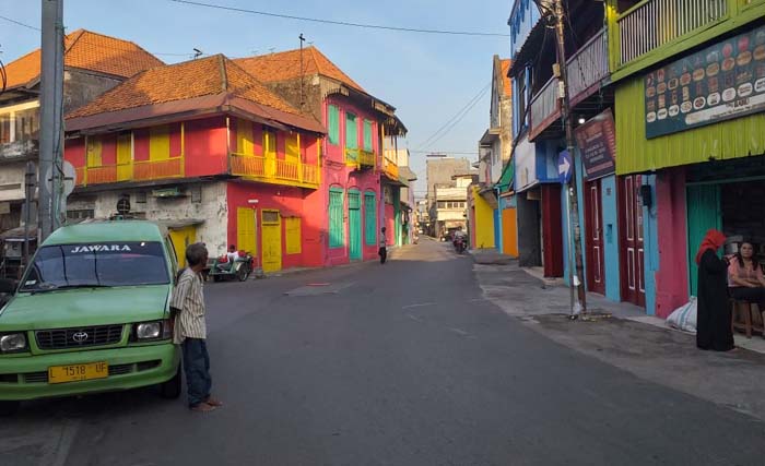 Bangunan-bangunan heritage di Jl.Panggung Surabaya, hari ini. (Foto:m. anis/ngopibareng.id)