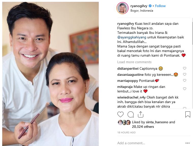Ryan Ogilvy bangga terpilih sebagai penata rias Iriana Jokowi.