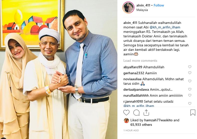 Ustadz Arifin Ilham dikabarkan membaik setelah sepekan dirawat tim medis.
