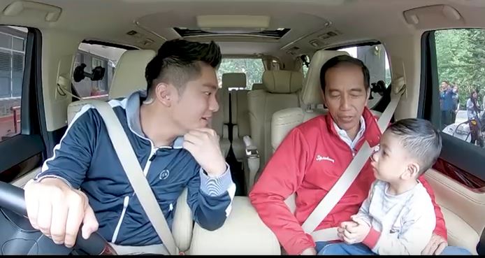 Boy William kasih tumpangan untuk Presiden Jokowi dan cucunya, Jan Ethes, di channel YouTube #NebengBoy.