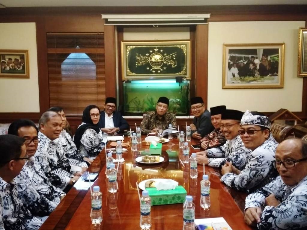 Pertemuan jajaran PB PGRI dan PBNU di Jakarta. (Foto: nu for ngopibareng.id)