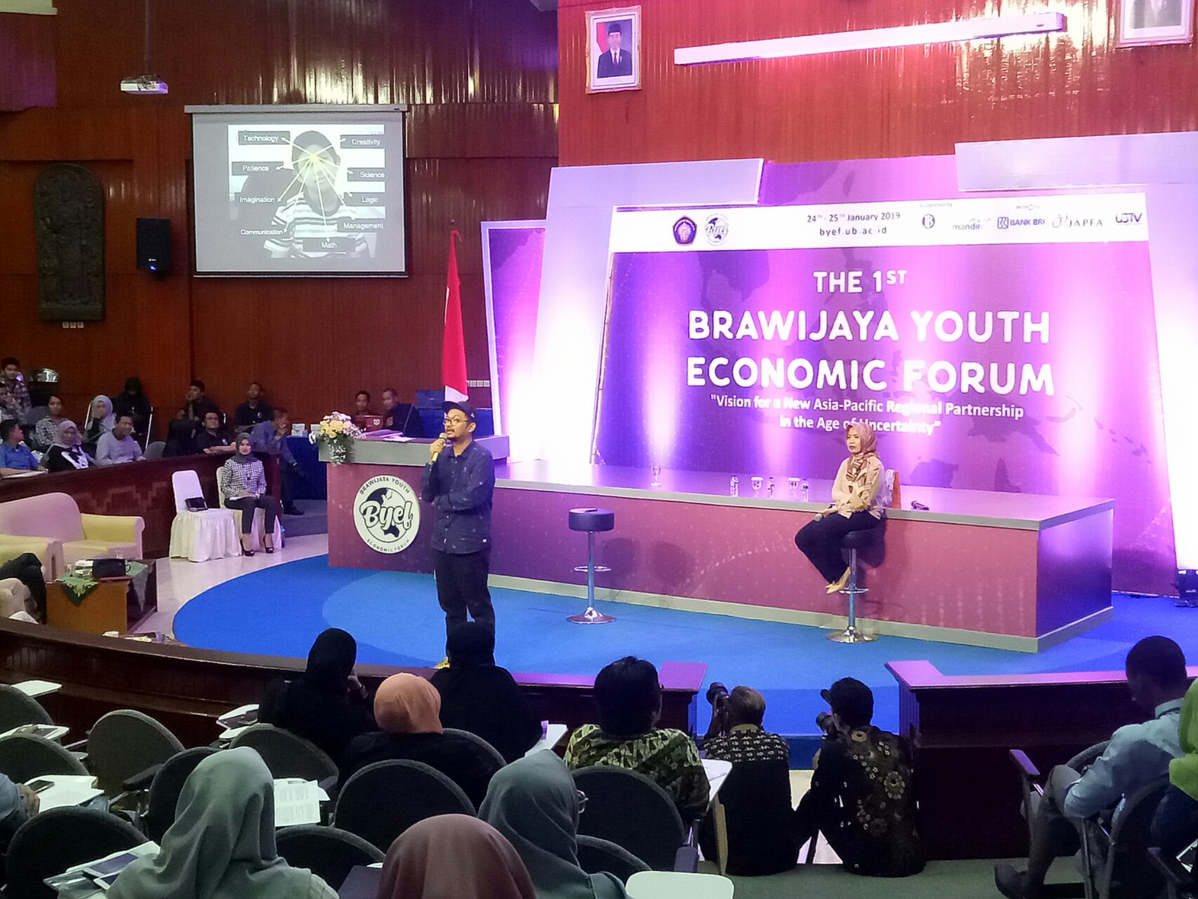 The First Brawijaya Youth Economic Forum (BYEF) di Gedung Widyaloka UB, Kamis 24 Januari 2019. 