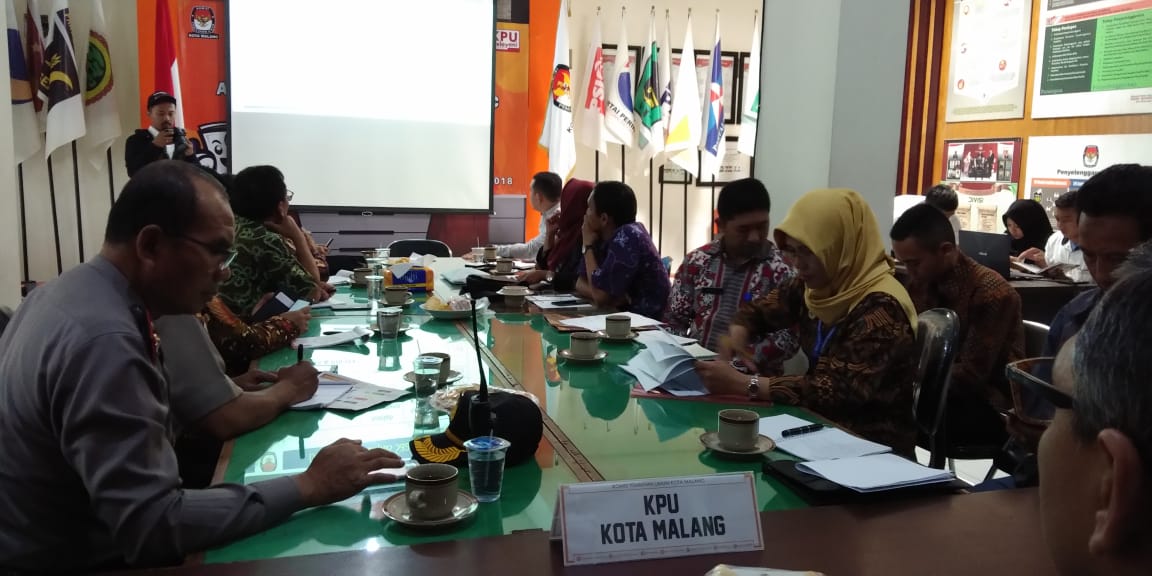 Rapat koordinasi (rakor) pendataan pemilih di lembaga pemasyarakatan (lapas) dan rumah tahanan (rutan) dalam Pemilu 2019.  