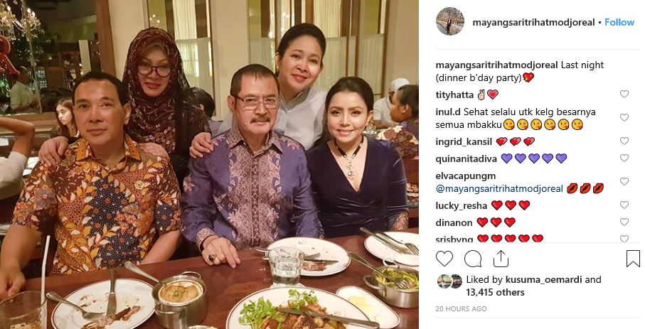 Makan malam digelar untuk merayakan ulang tahun putri sulung mantan Presiden Soeharto.