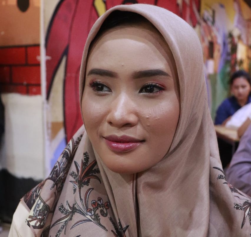 Hasil Party Make up look yang diaplikasikan pada model  (Foto:Istimewa)