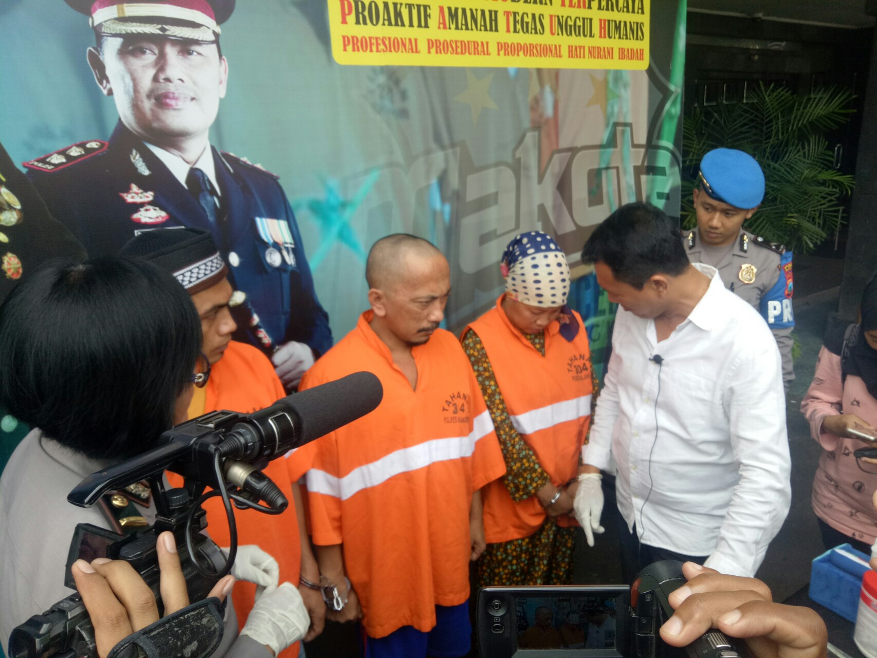 Gelar perkara kasus narkoba di Polres Malang Kota. (Foto:Umar)