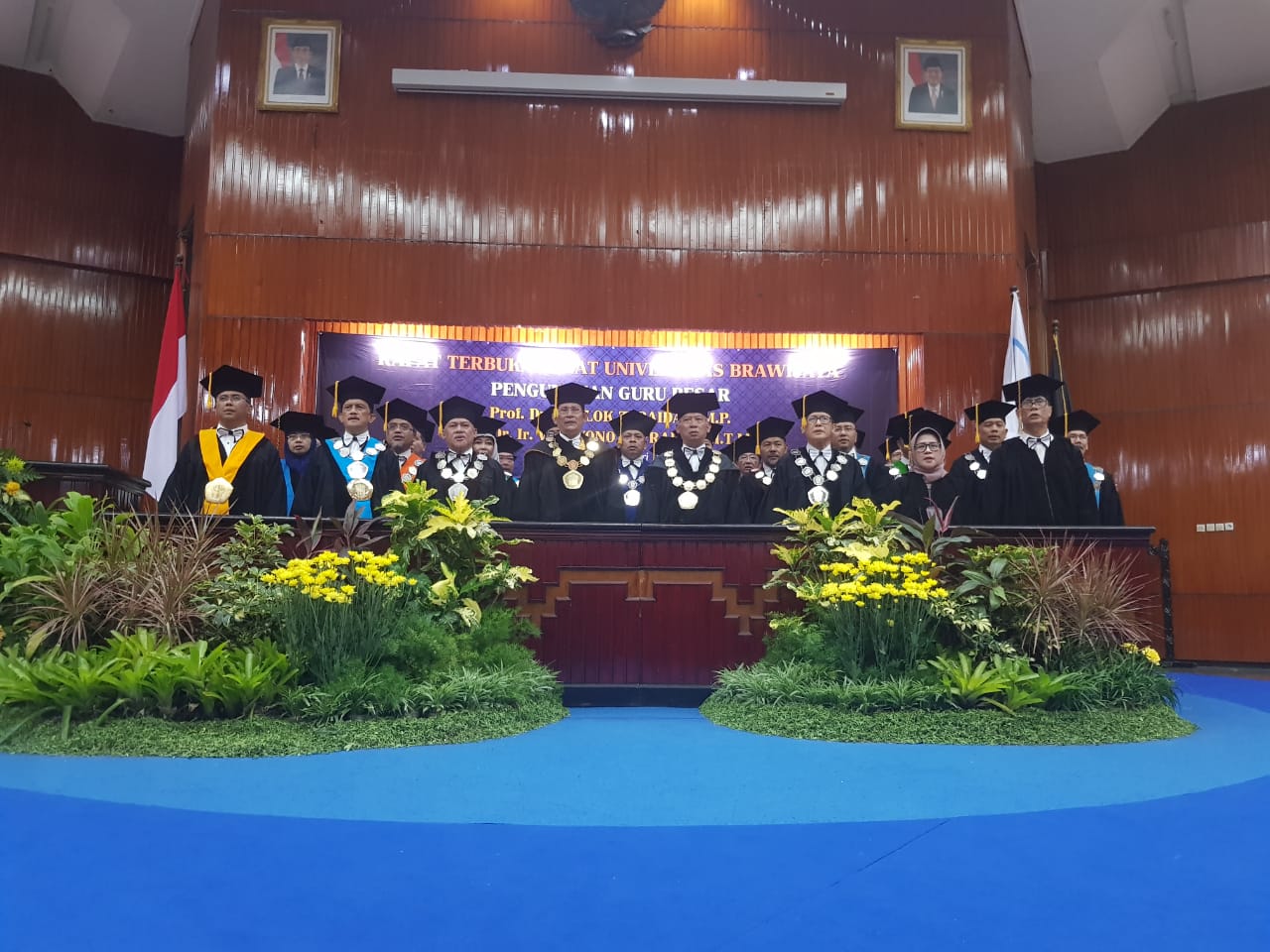 Pengukuhan guru besar di Gedung Widyaloka UB, Rabu 30 Januari 2019. 