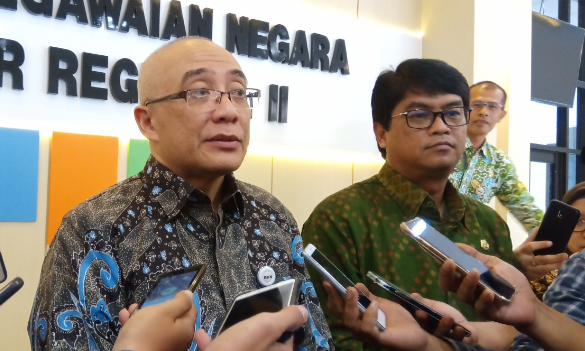 Bima ditemui Kantor Regional II BKN Surabaya, Jalan Letjen S. Parman Waru, Sidoarjo, Kamis, 31 Januari 2019. (Foto: Farid/ngopibareng.id)