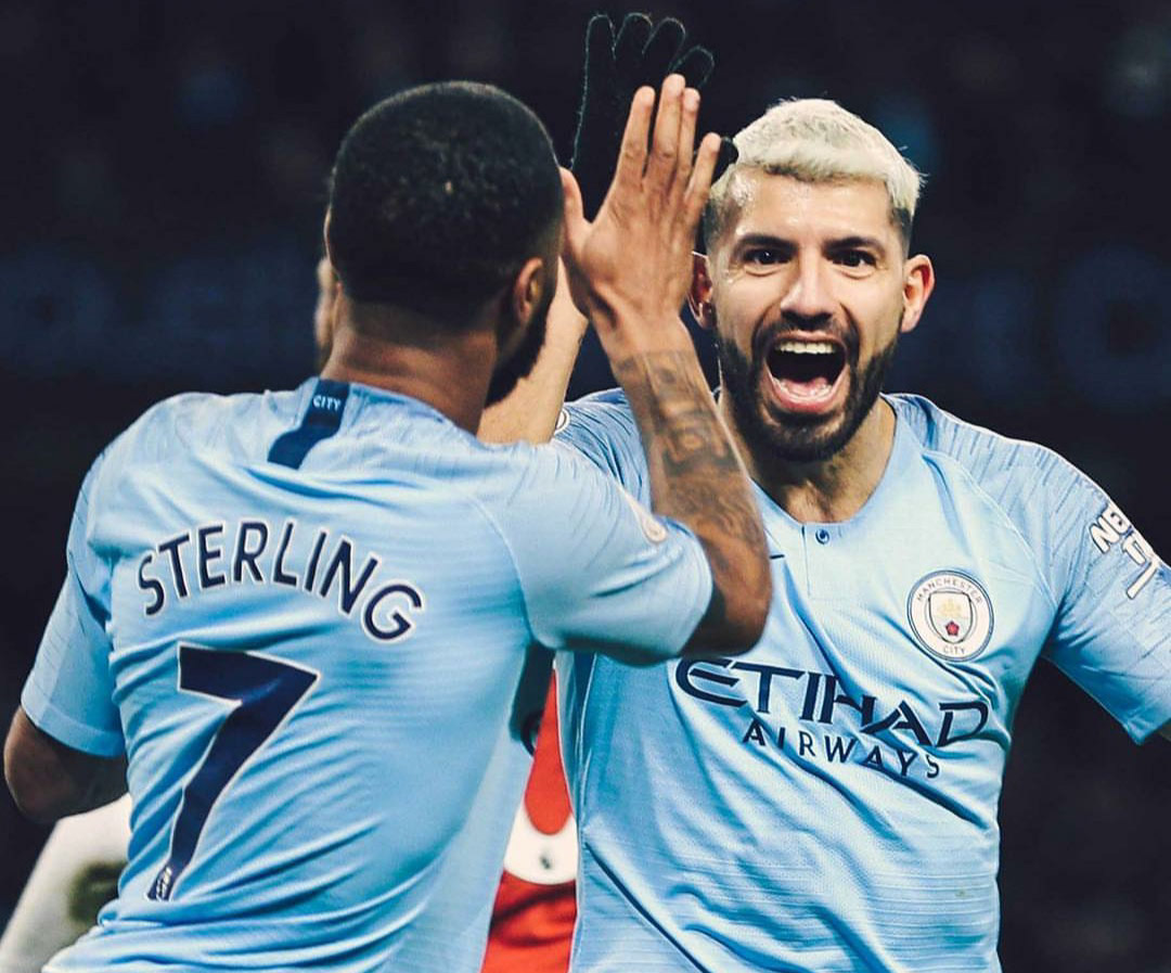 Sergio Aguero mencetak hattrick saat Manchester City menang 3-1 dari Arsenal. (Foto: Twitter/@ManCity)