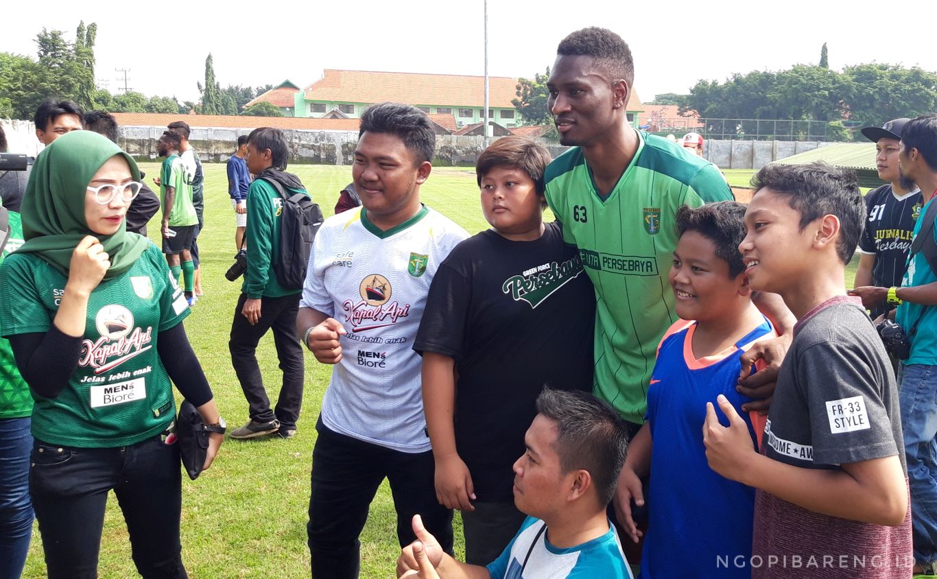 Striker baru Persebaya, Amido Balde. (Foto: Haris/ngopibareng.id)