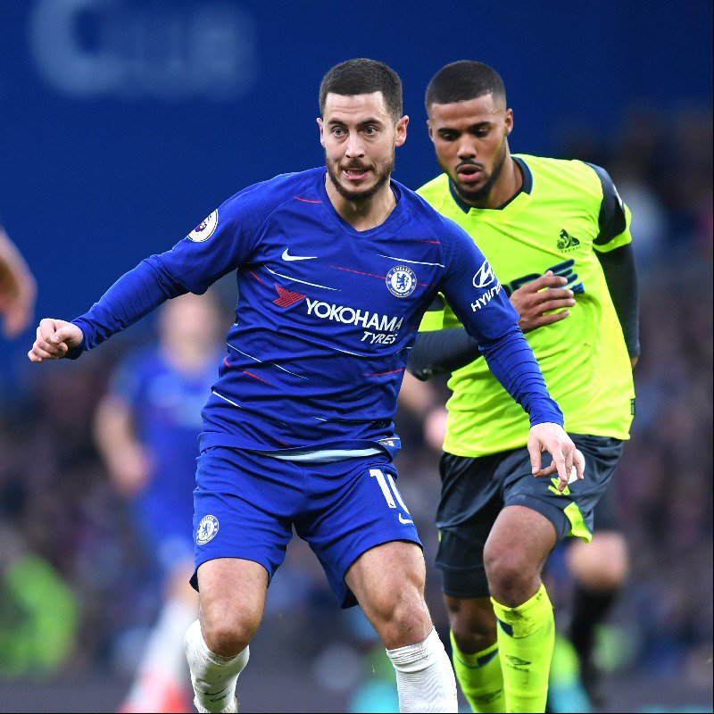 Hazard ditantang Maurizio Sarri untuk mengejar sepatu emas. (Foto: Twitter/@ChelseaFC)