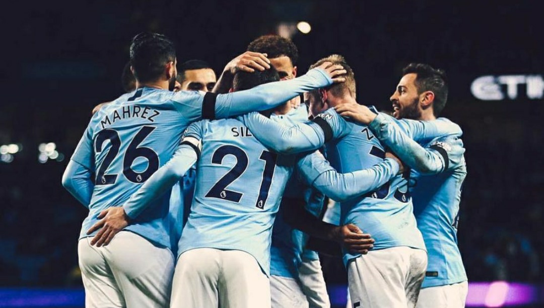 Manchester City berpesta di kandang, Chelsea digelontor enam gol tanpa balas. (Foto: Twitter/@ManCity)