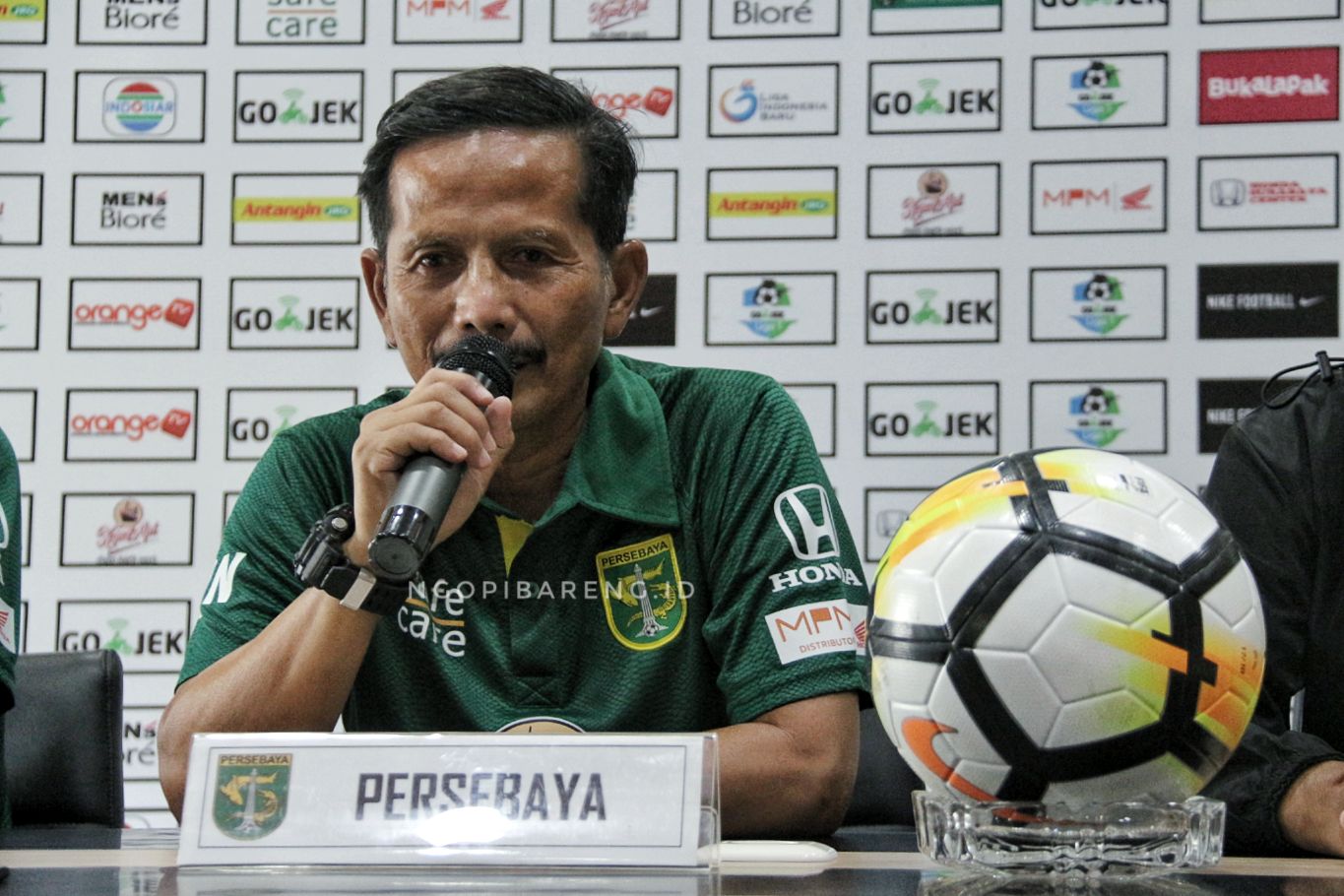 Pelatih Persebaya, Djajang Nurdjaman. (Foto: Haris/ngopibareng.id)