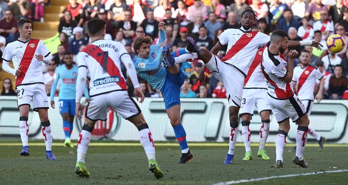 Berkat kemenangan 1-0 atas Rayo Vallecano, Atletico naik ke posisi kedua klasemen sementara. (Foto: Twitter/@Atleti)