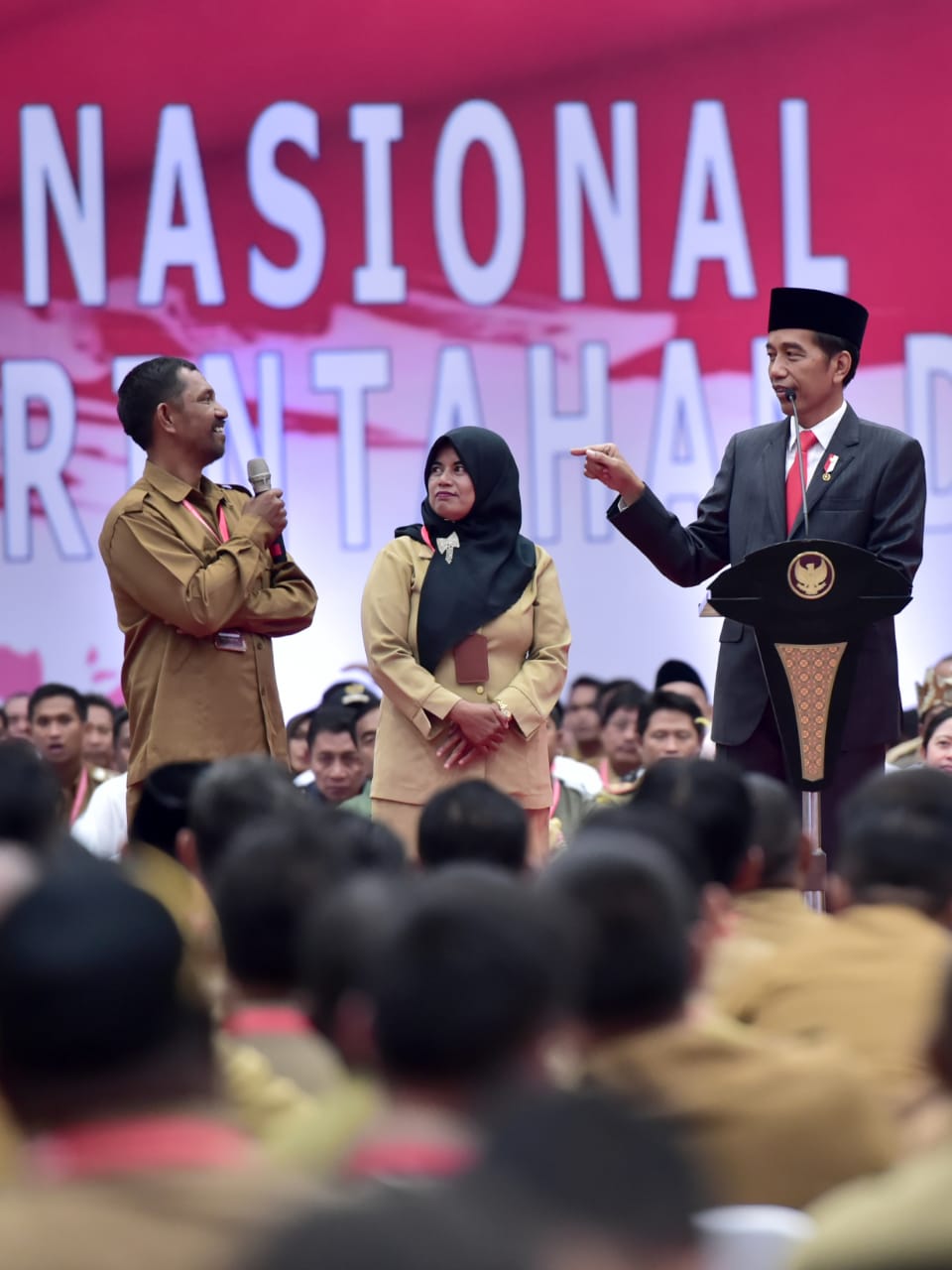 Presiden Jokowi pada Rakornas Pemerintahan Desa 2019 di Ancol. ( foto: Setpres for ngopibareng.id)