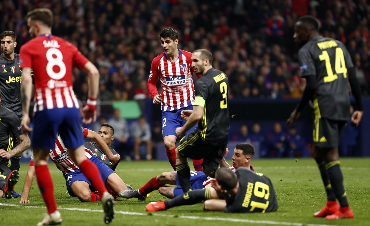 Atletico Madrid tampil trengginas saat kalahkan Juventus 2-0 di leg pertama babak 16 besar Liga Champions, Kamis 21 Februari 2019. (Foto: Twitter/@AtletiFR)