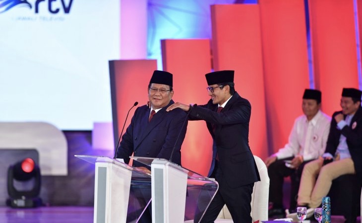 Pasangan capres/cawapres nomor urut 02 Prabowo Subianto-Sandiaga Uno. (Foto: dok/antara)