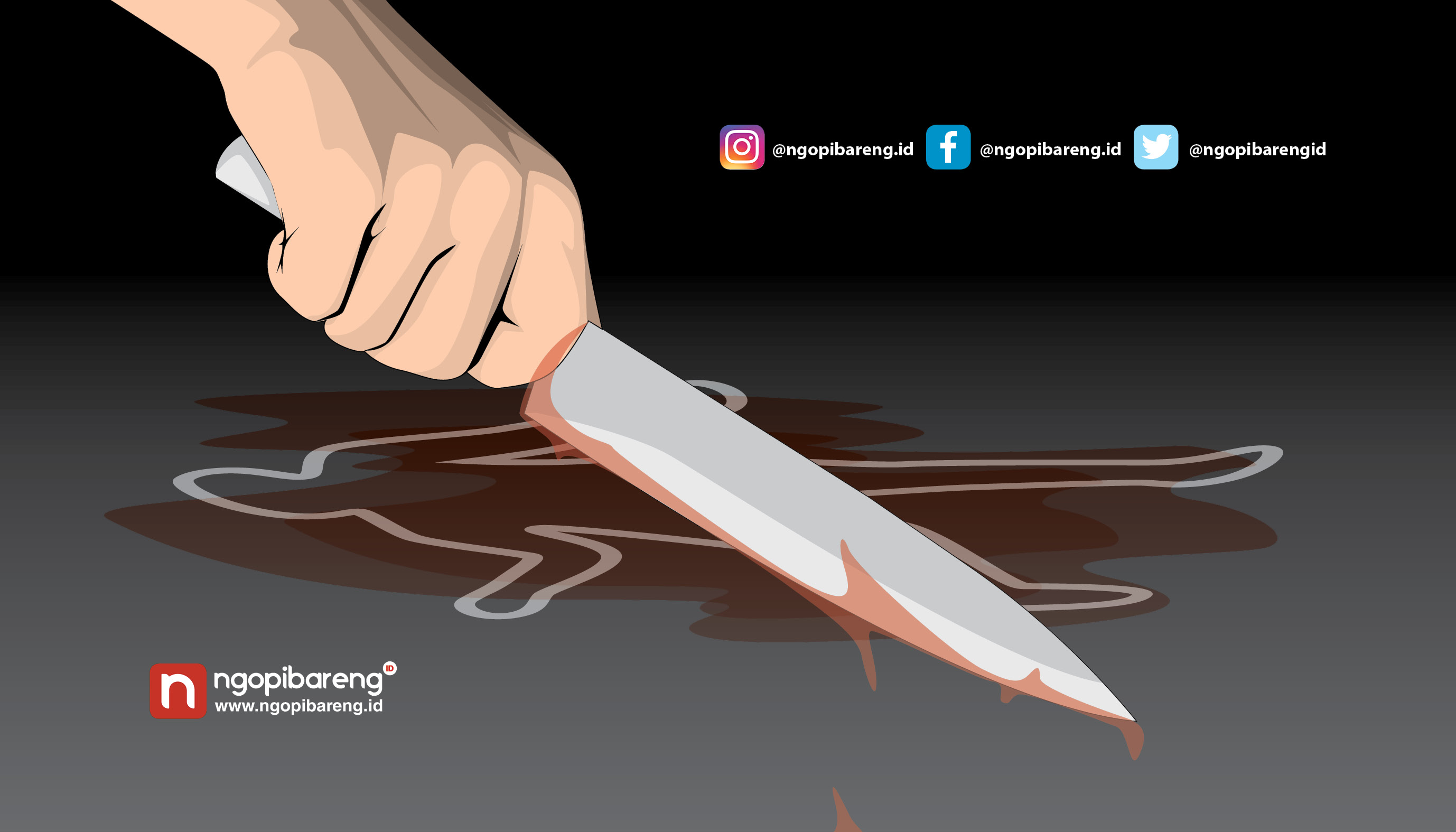 Ilustrasi mutilasi. (Ilustrasi: ngopibareng.id)