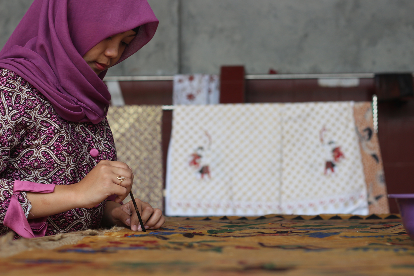 Turonggoyakso juga diselipkan pada motif-motif batik yang lain. (Foto:Widikamidi/ngopibareng.id)