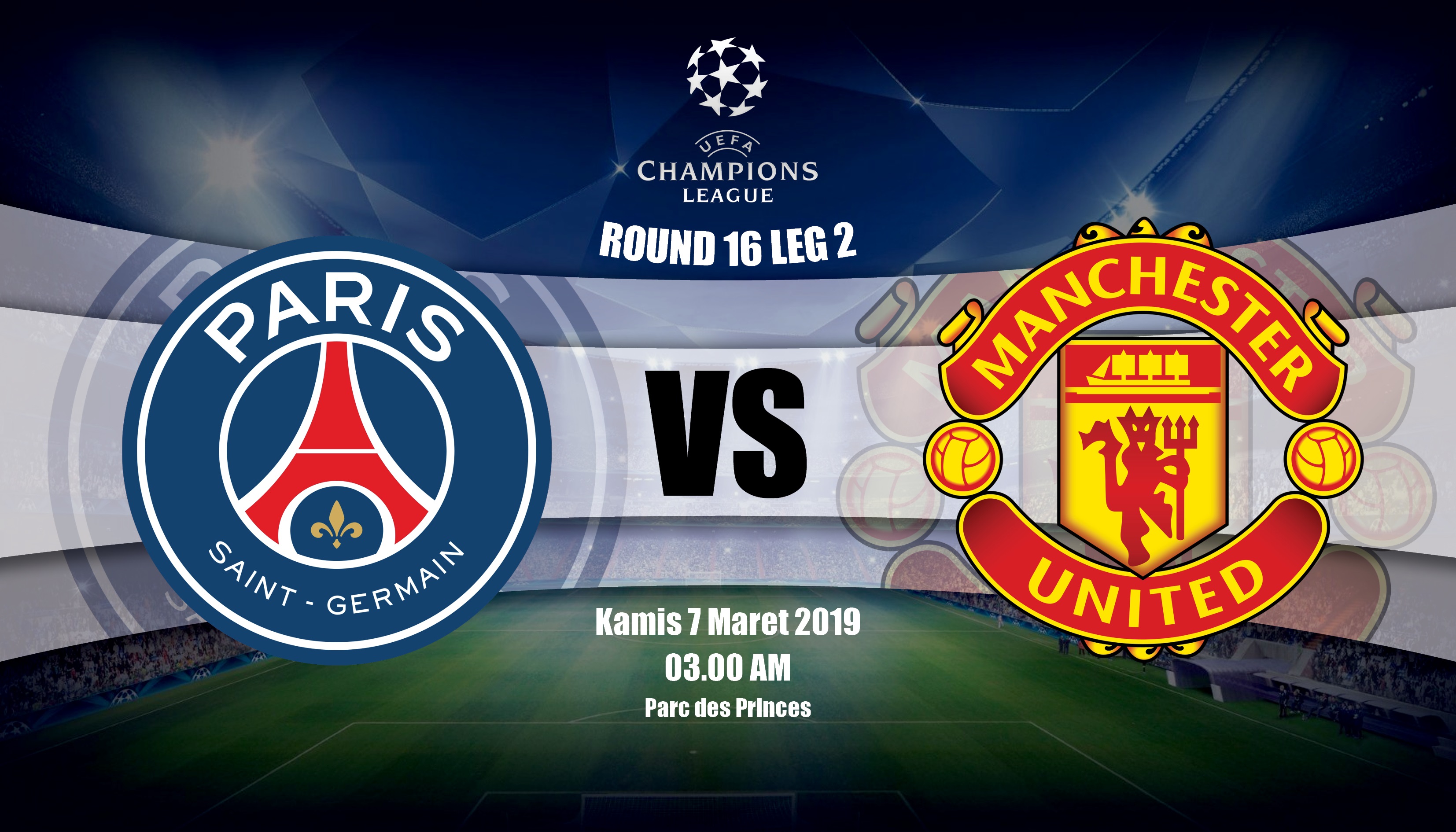 Penampilan PSG lebih menjanjikan saat menjamu Manchester United di leg kedua babak 16 besar Liga Champions, Kamis 7 Maret 2019. (Foto: Twitter/@PSG)