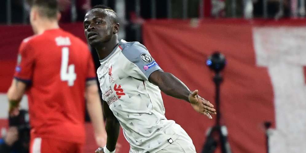 Sadio Mane, bintang Liverpool usai mencetak gol ke gawang Munich. Liverpool lolos ke babak perempat final setelah mengalahkan Munich 3-1. (Foto: AP)