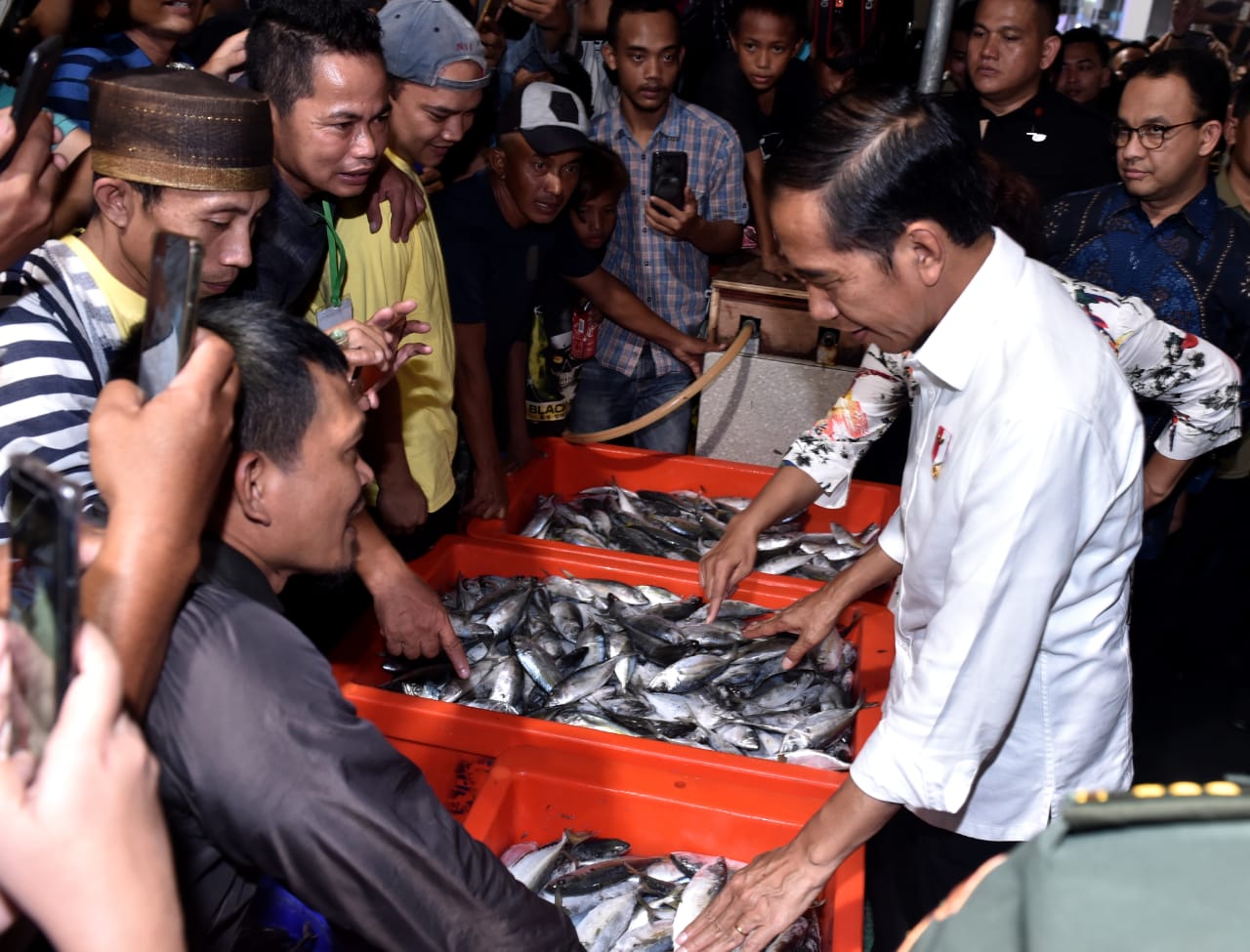 Presiden berharap PIM Muara Baru ini bisa menjadi contoh bagi pembangunan pasar ikan lainnya di semua provinsi