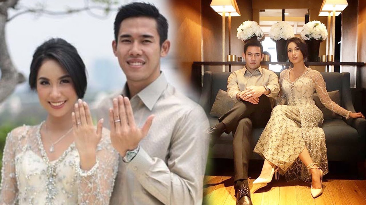 Pasangan atlet dan presenter olahraga, Ryuji Utomo dan Shabrina Ayu.