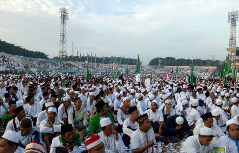 Istighotsah Kubro warga NU ketika digelar di GOR Sidoarjo, 2018. (Foto: dok ngopibareng.id)