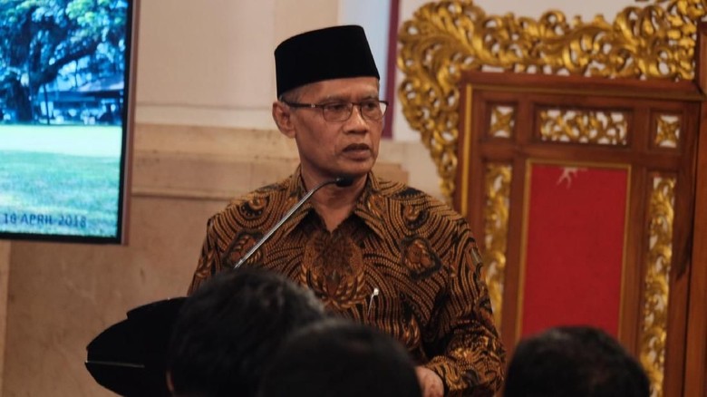 Ketua Umum Pimpinan Pusat Muhammadiyah, Haedar Nashir. (Foto: md for ngopibareng.id) 