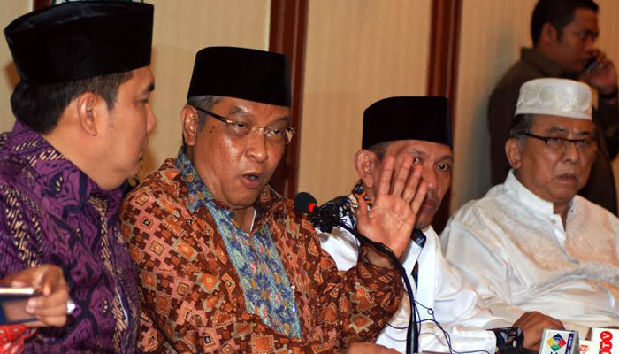 Ketua Umum PBNU KH Said Aqil Siroj bersama Sekjen PBNU Helmy Faishal Zaini. (Foto: nu for ngopibareng.id) 