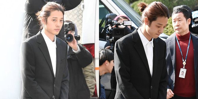 Penampilan Jung Joon Young saat menjalani pemeriksaan kasus penyebaran video porno.