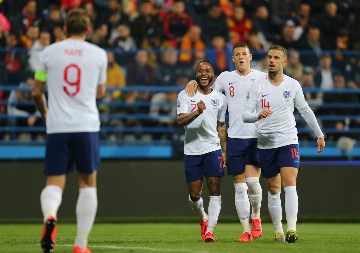 Inggris menghajar Montenegro 5-1 di laga keduanya di Kualifikasi Grup A Piala Eropa 2020, Selasa 26 Maret 2019. (Foto: Twitter/@England)