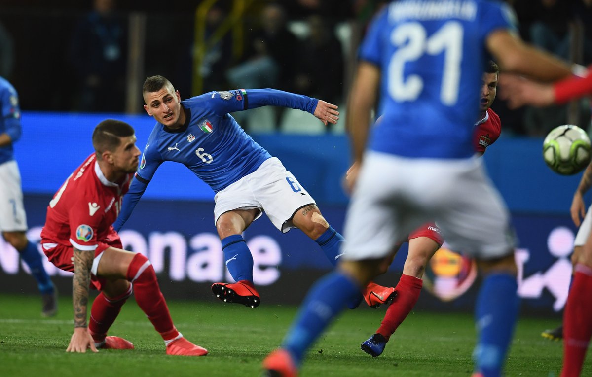 Italia meraih kemenangan telak atas Liechtenstein 6-0 di laga kedua di Grup J. (Foto: Twitter/@Vivo_Azzuro)