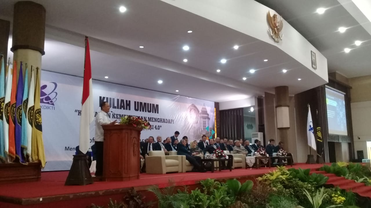 Meristekdikti, Mohamad Nasir menyampaikan kuliah tamu di Universitas Brawijaya