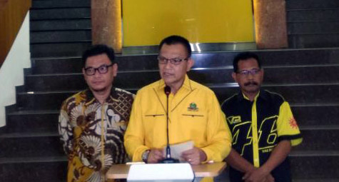 Sekjen DPP Partai Golkar adakan konferensi pers, Kamis, 28 Maret 2019 terkait pemecatan Bowo Sidik yang kena OTT KPK karena dugaan suap distribusi pupuk. (Foto: Antara)