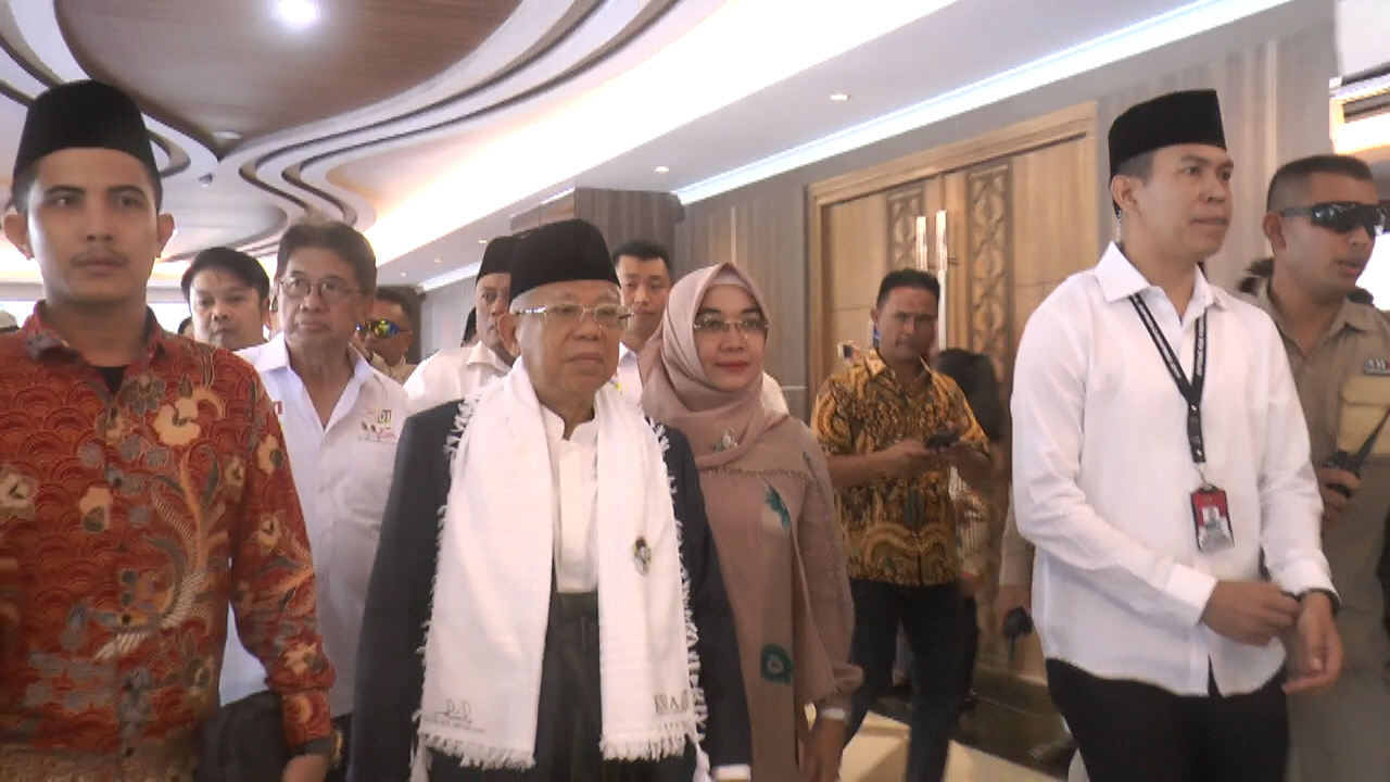 Cawapres nomor urut 01 Ma`ruf Amin saat di Sumatera Selatan, Jumat, 29 Maret 2019. (Foto: Istimewa)