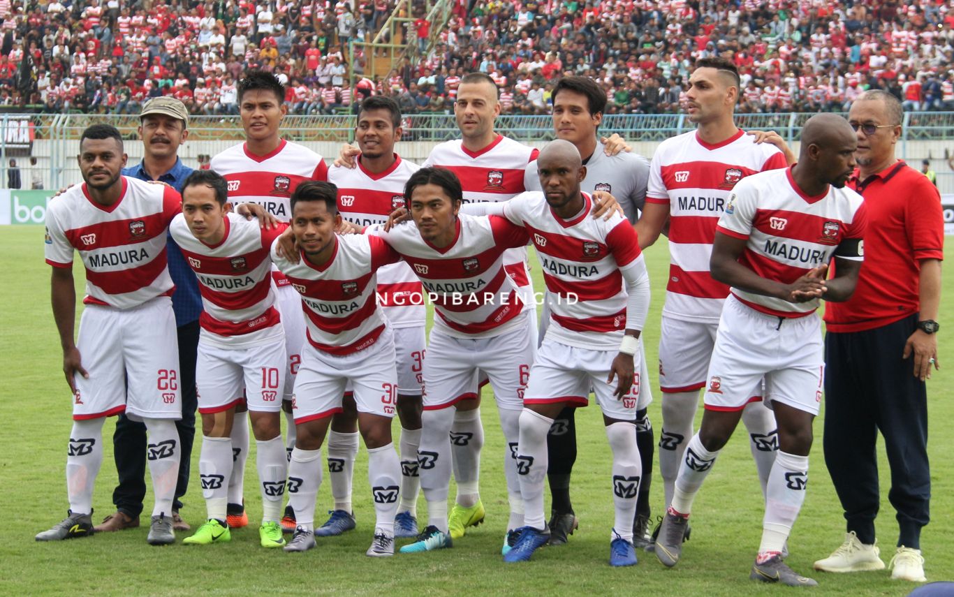 Skuat Madura United. (foto: Haris/ngopibareng)