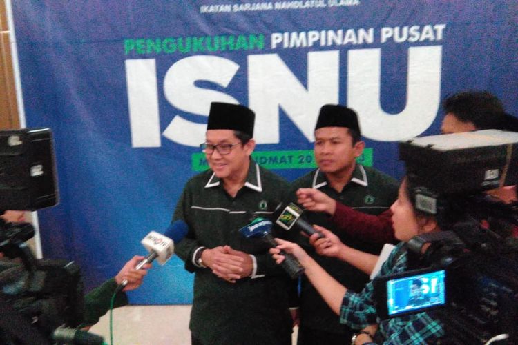 M Kholid Syeirazi (kanan) saat bersama Ketua Umum PP ISNU Ali Masykur Musa. (Foto: dok ngopibareng.id)