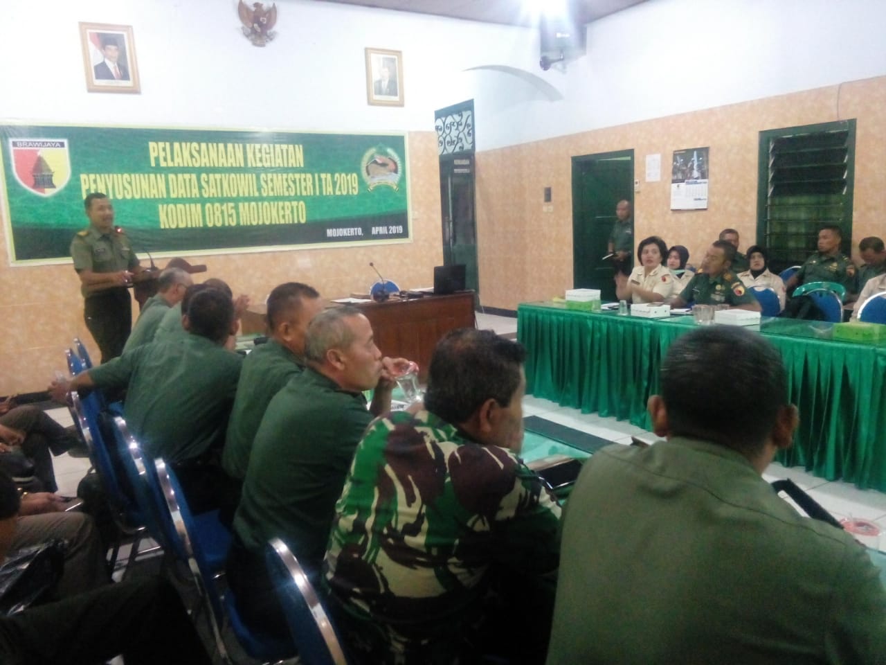 Kegiatan Sosialisasi Penyusunan Data Satkowil Di Makodim 0815 Mojokerto