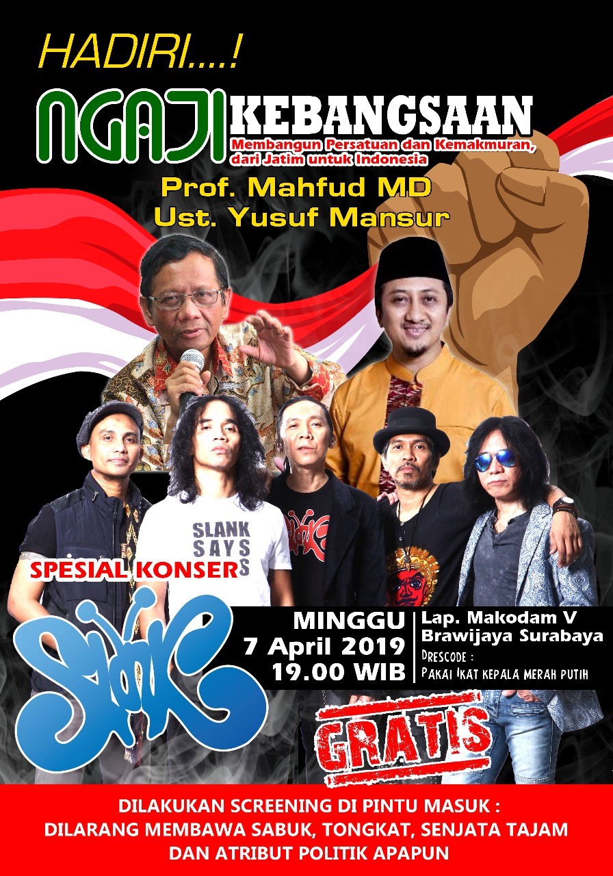 Poster ngaji kebangsaan bareng Slank. (Foto: istimewa)