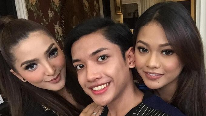Kenangan Millendaru (tengah) bersama tantenya, Ashanty dan sepupunya, Aurel Hermansyah.