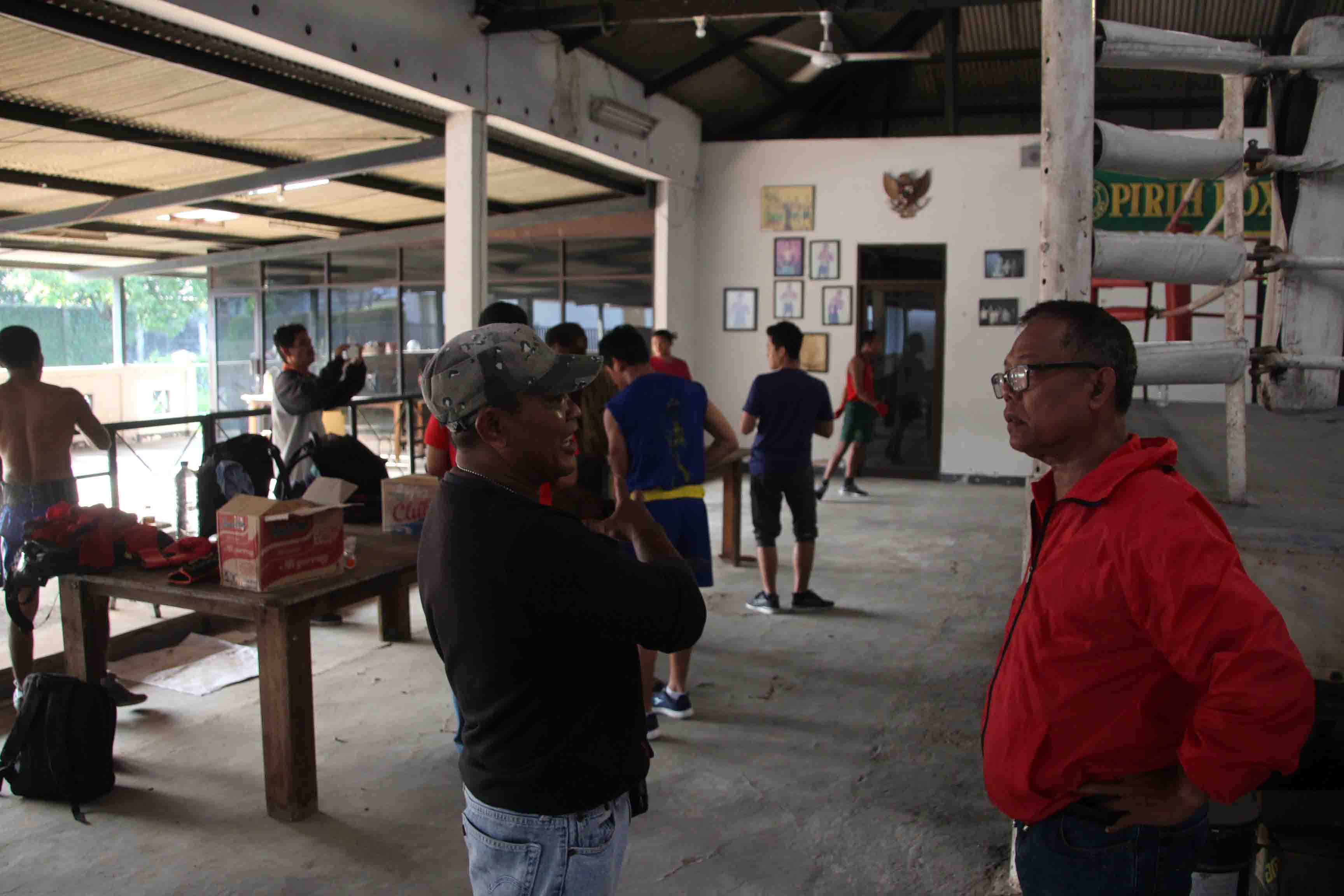 Suasana Sasana Pirih saat seleksi atlet tinju Porprov Surabaya. (Foto: Faiq/ngopibareng.id)