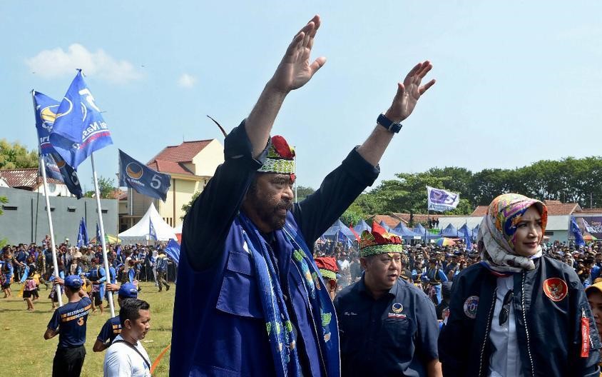 Ketua Umum Partai NasDem Surya Paloh saat menghadiri kampanye akbar di Dringu, Kabupaten Probolinggo, Sabtu, 6 April 2019. (Foto: istimewa)