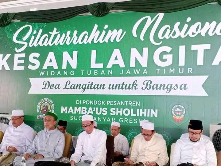 Doa Laingatan untuk Bangsa, Ikhtiar Mengetuk Pintu Langit, dipusatkan di Pondok Pesantren Mambaus Sholihin, Suci, Gresik. (Foto: nu for ngopibareng.id)