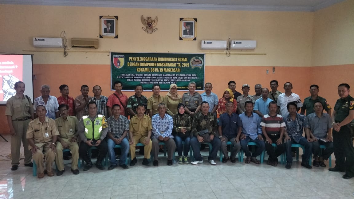 Forpimka Magersari Bersama Tiga Pilar Dan Komponen Masyarakat Foto Bersama Usai Kegiatan 