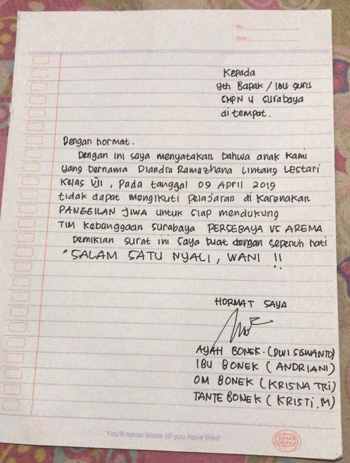 Dwi Siswanto menyebut alasan anaknya tak bisa mengikuti pelajaran karena PANGGILAN JIWA