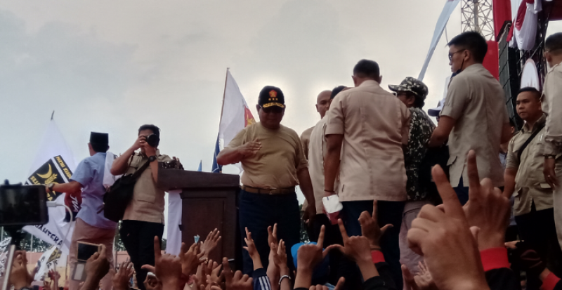 Prabowo saat kampanye akbar di Gelora Delta Sidoarjo, Minggu 31 Maret 2019. (Foto: Farid/ngopibareng.id)