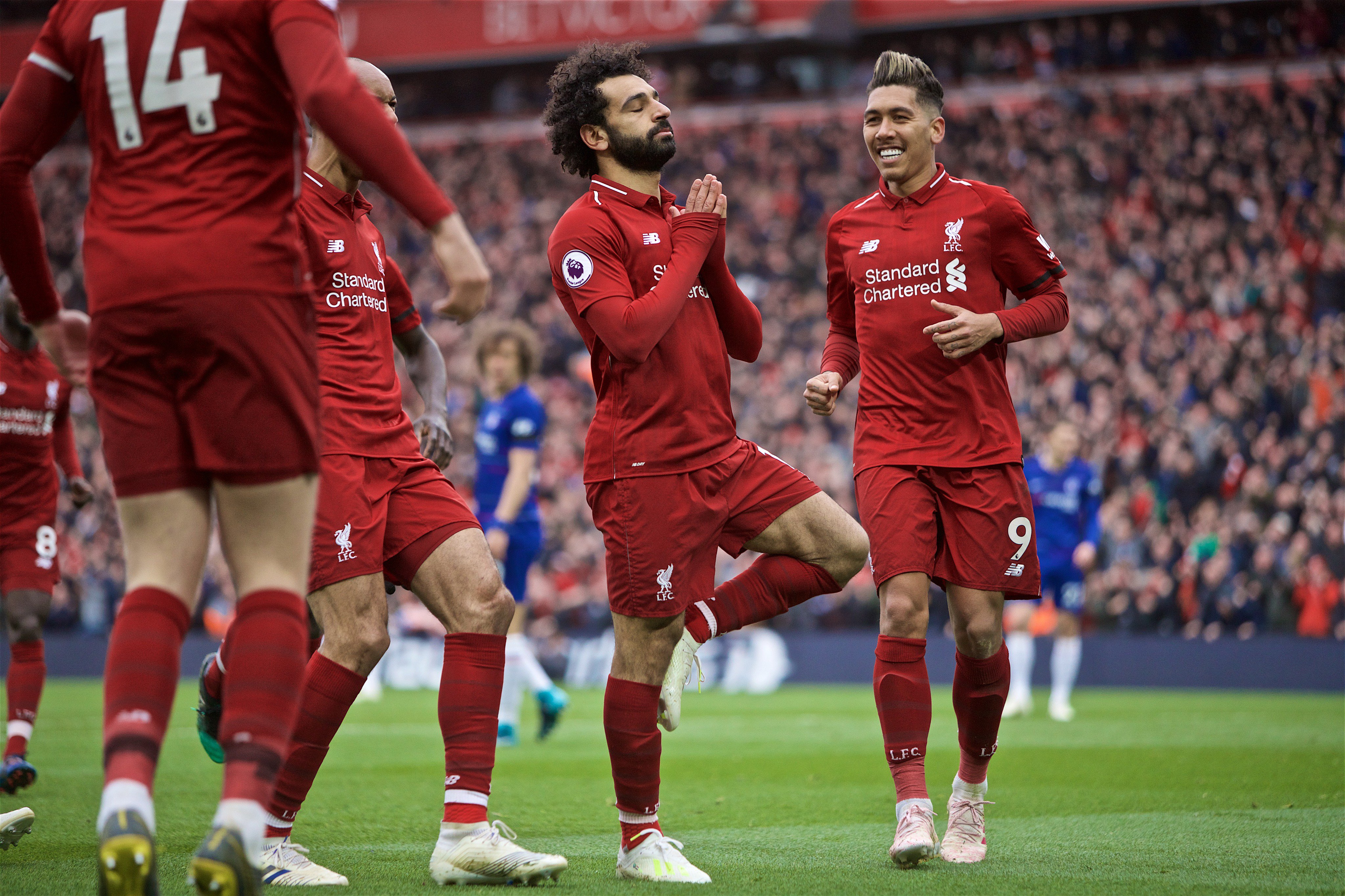 Mo Salah bawa Liverpool menang atas Chelsea. (Foto: Twitter/@LFC)